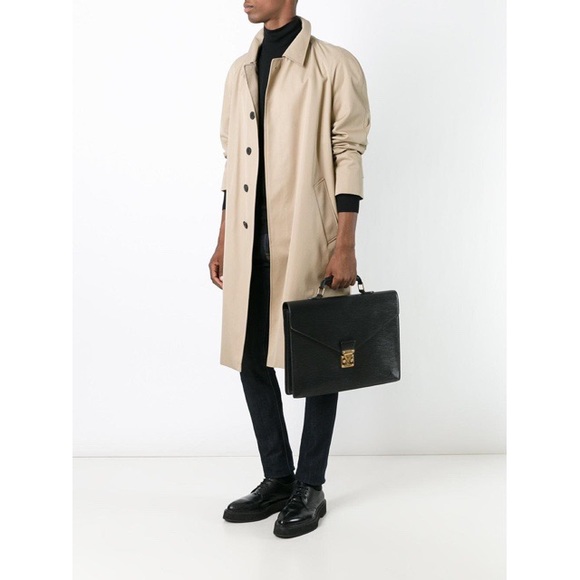 Louis Vuitton Black Leather Briefcase - Picture 1 of 3